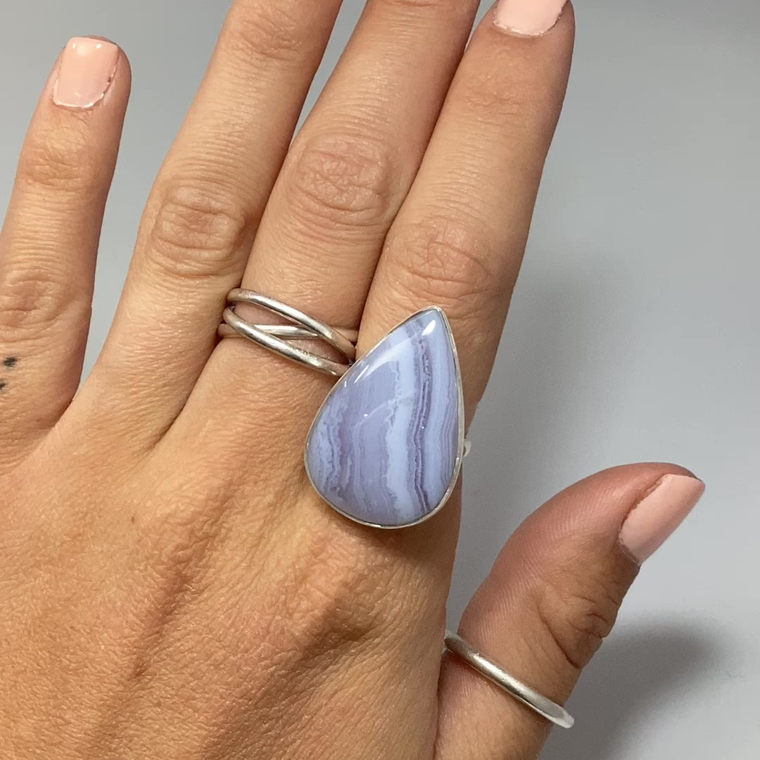 Blue Lace Agate Ring