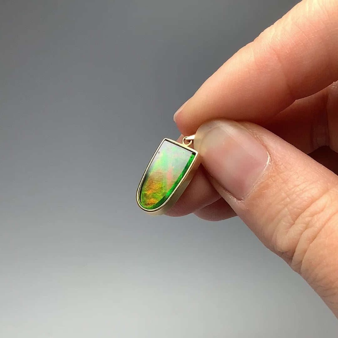 Alberta Ammolite 14K Gold Pendant