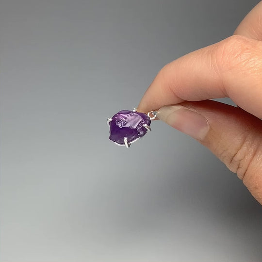 Raw Amethyst Pendant