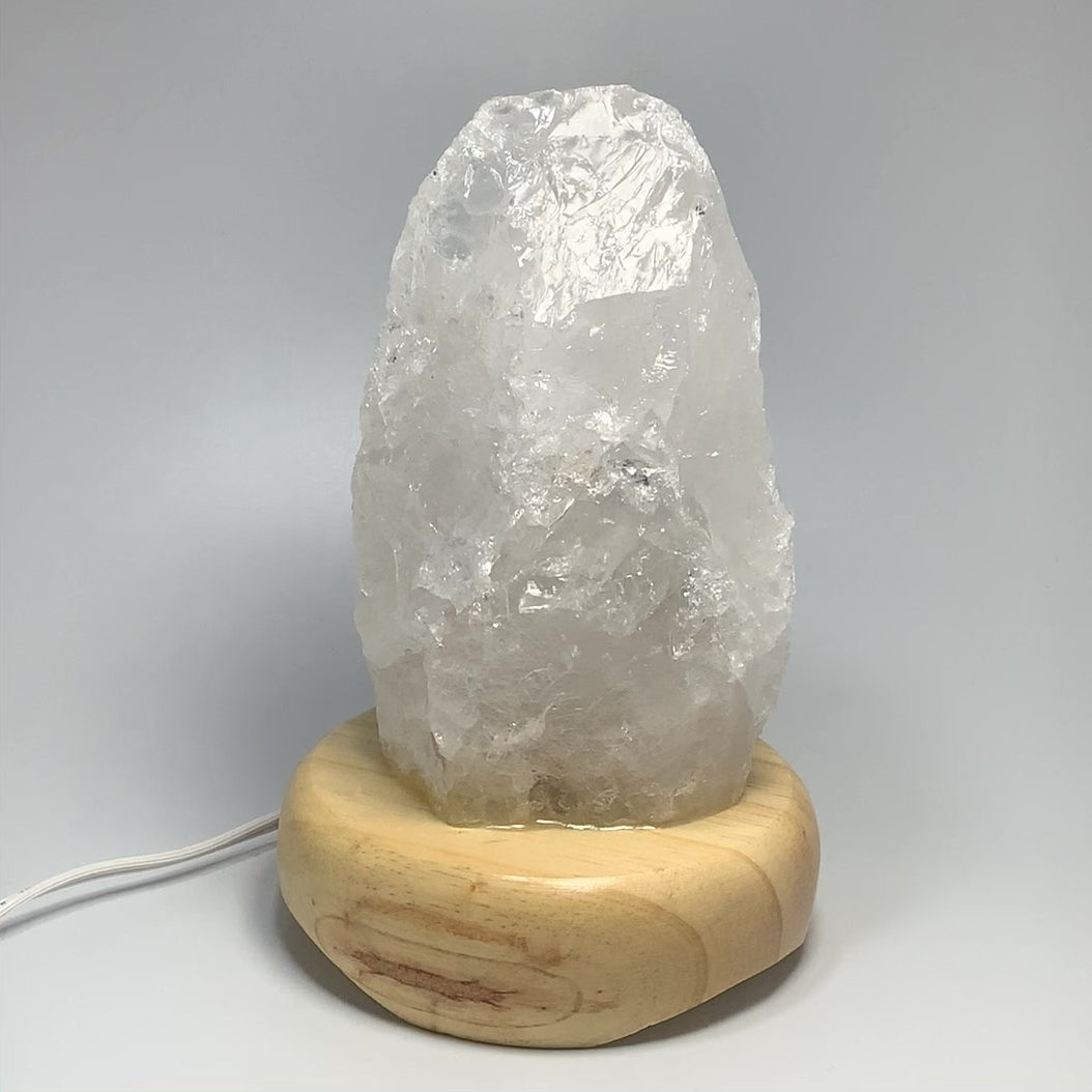 Quartz Lamp with Wooden Base