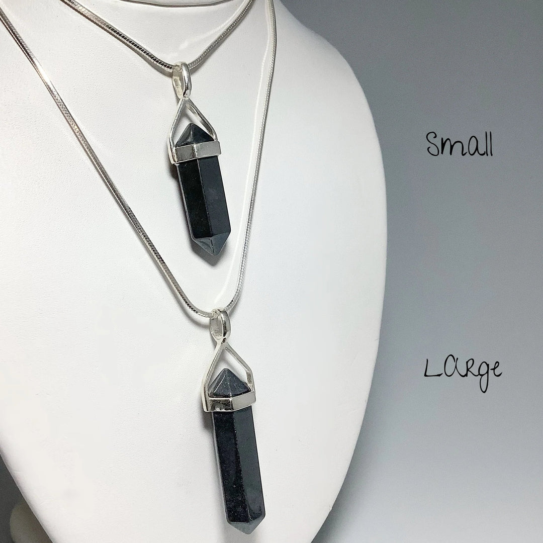 Hematite Double Terminated Point Pendant