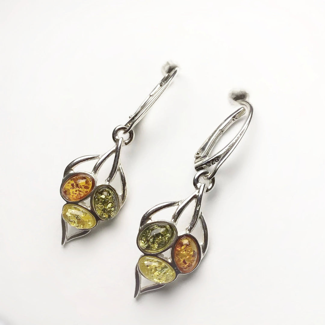 Mixed Amber Stud Earrings