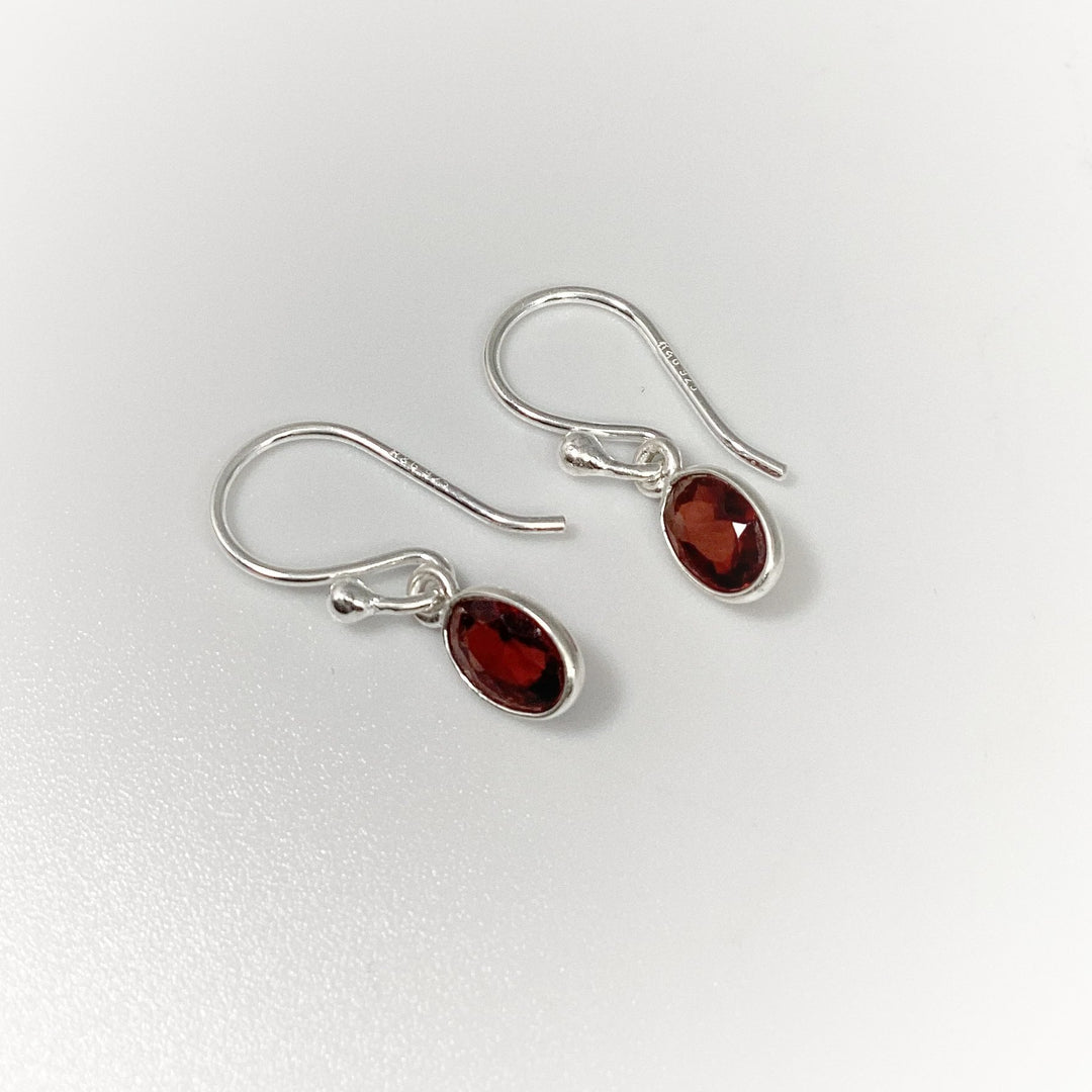 Garnet Dangle Earrings