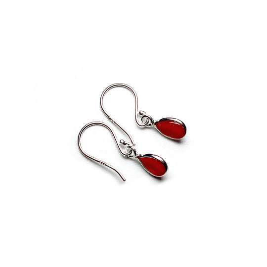 Carnelian Agate Dangle Earrings