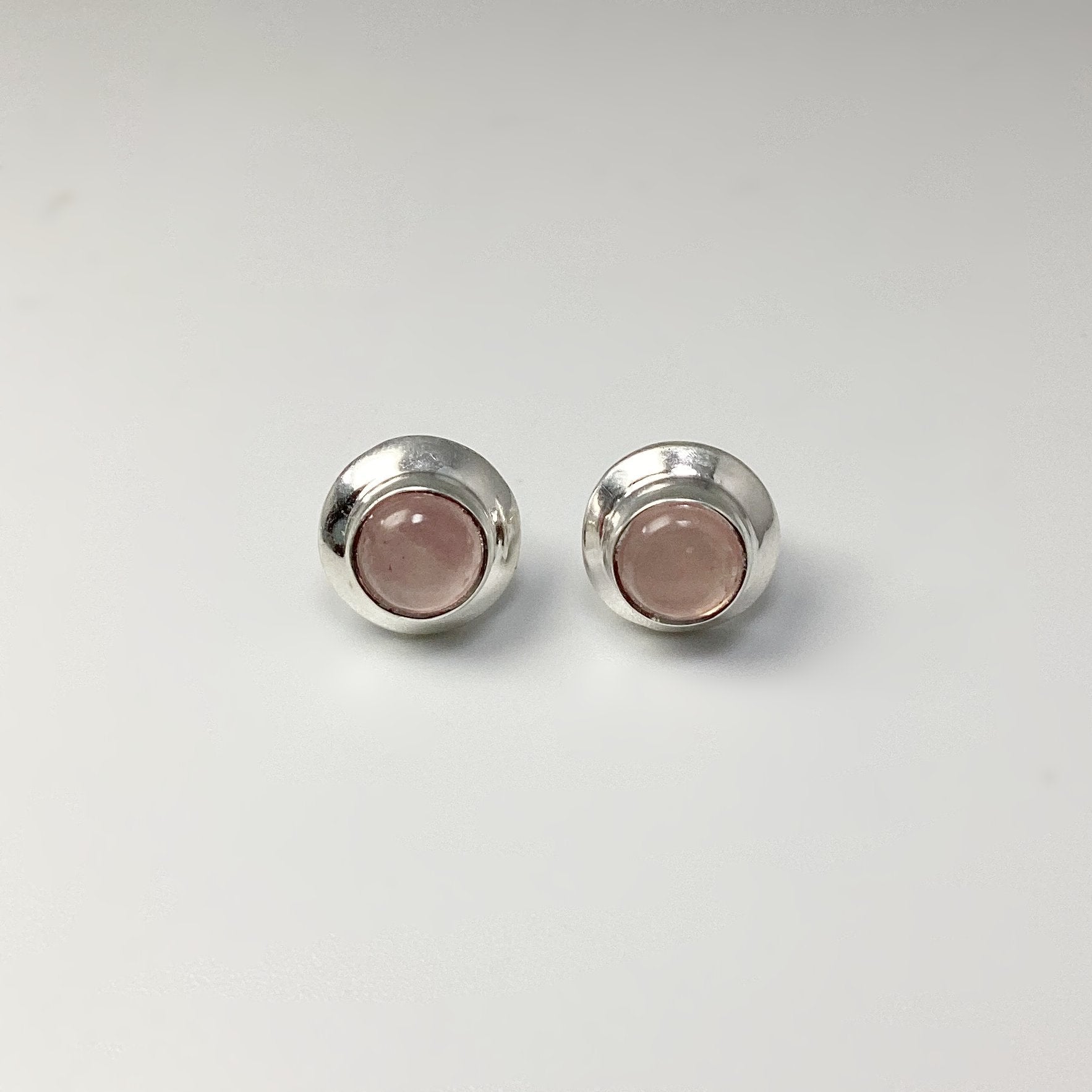 Rose Quartz Stud Earrings