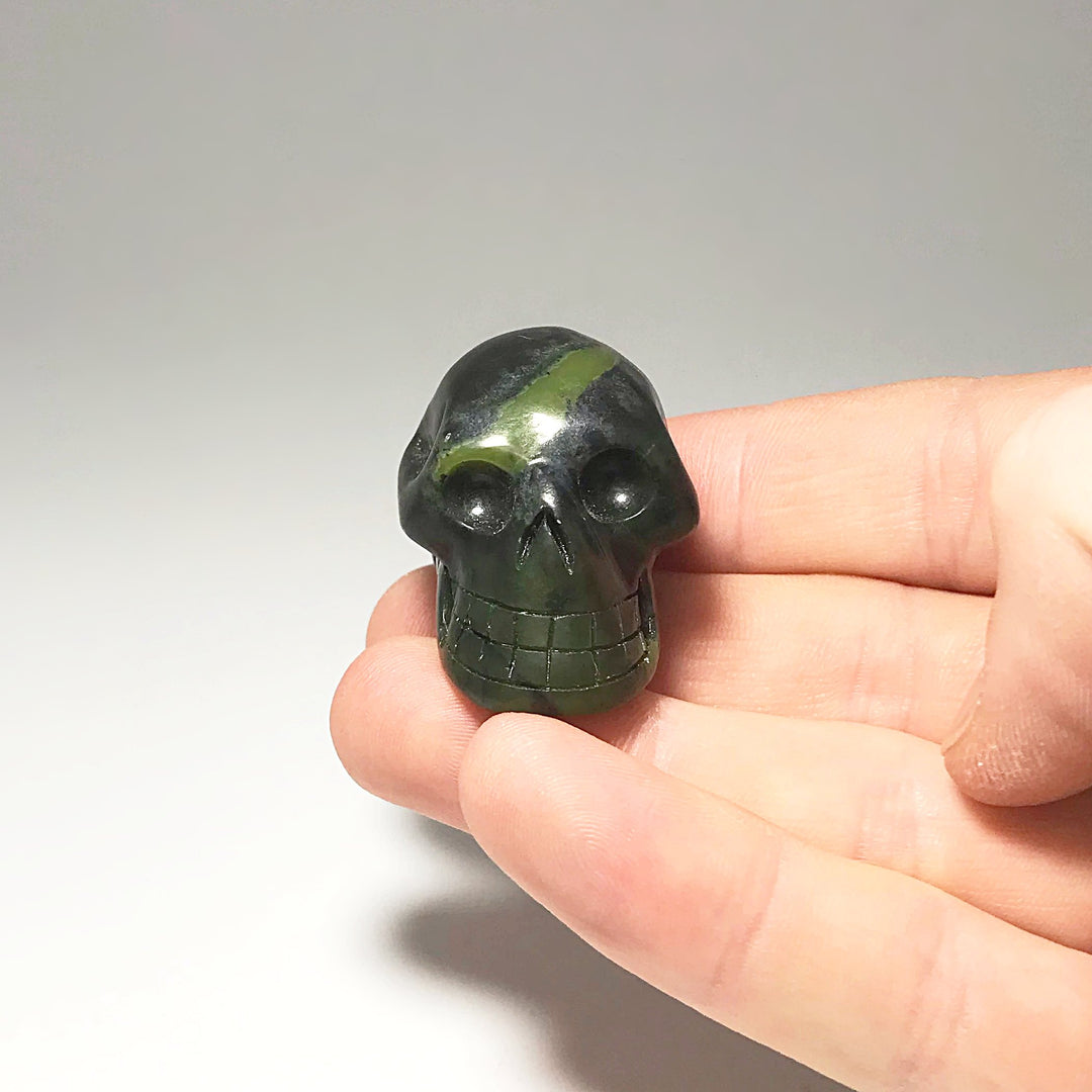 Carved Canadian Jade Skull