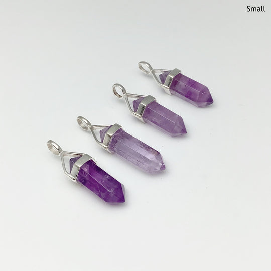 Amethyst Double Terminated Point Pendant