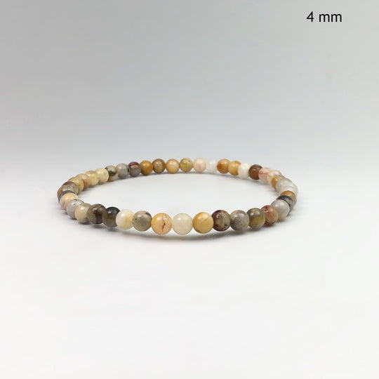 Natural Crazy Lace Agate Beaded Bracelet