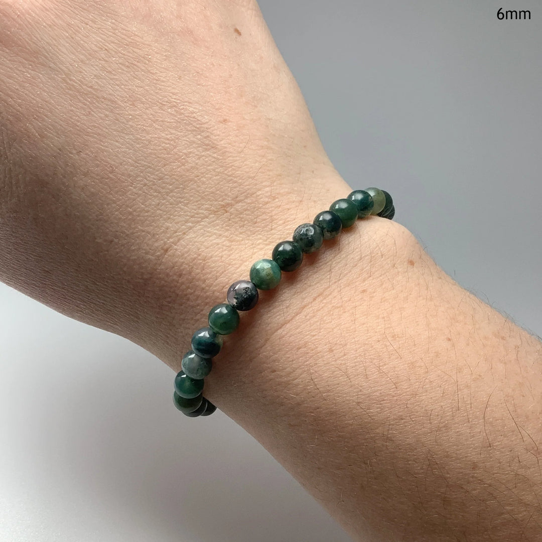 Moss Agate Beaded Bracelet