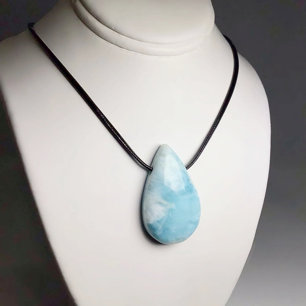 Larimar Drilled Pendant