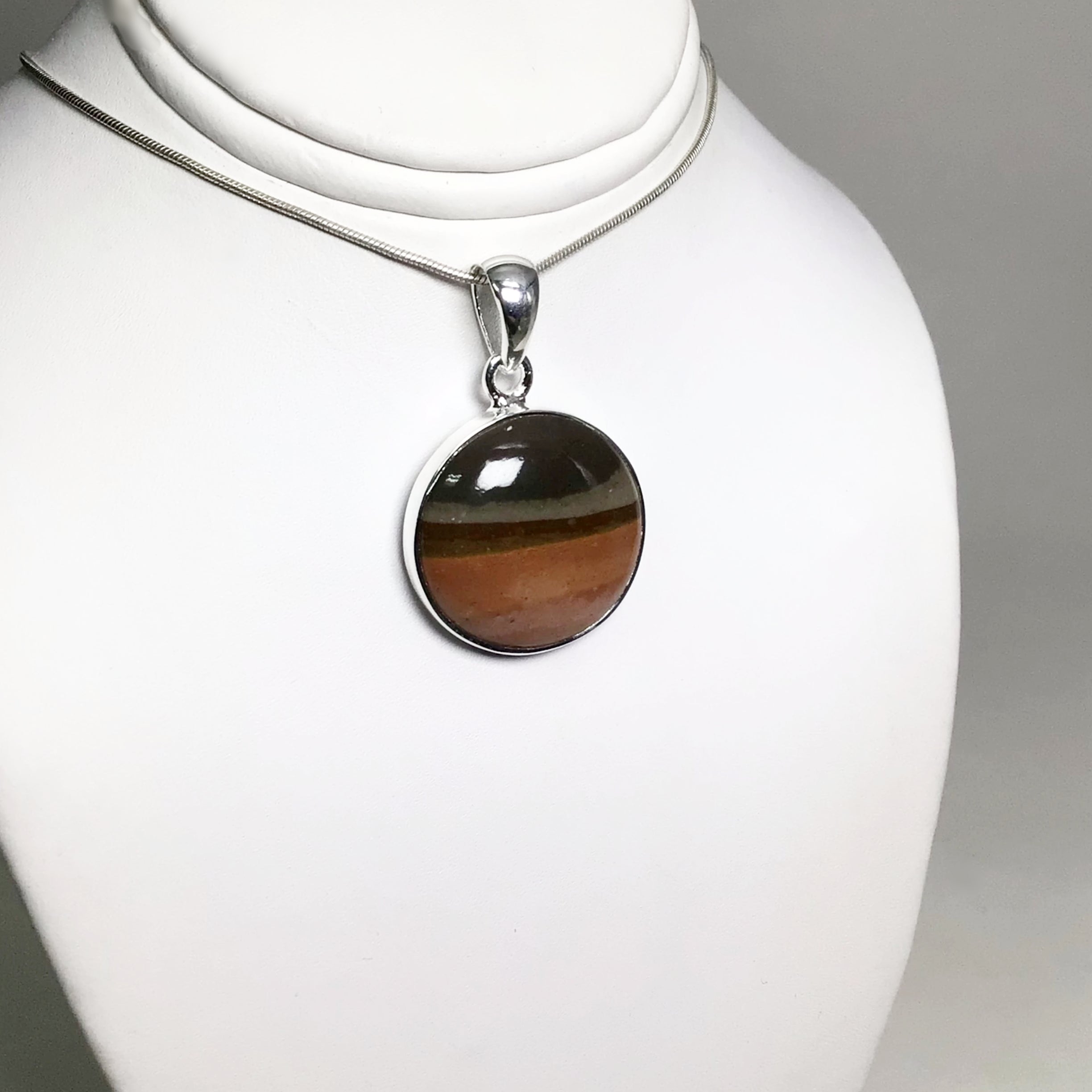 Polychrome Scenic Jasper Pendant