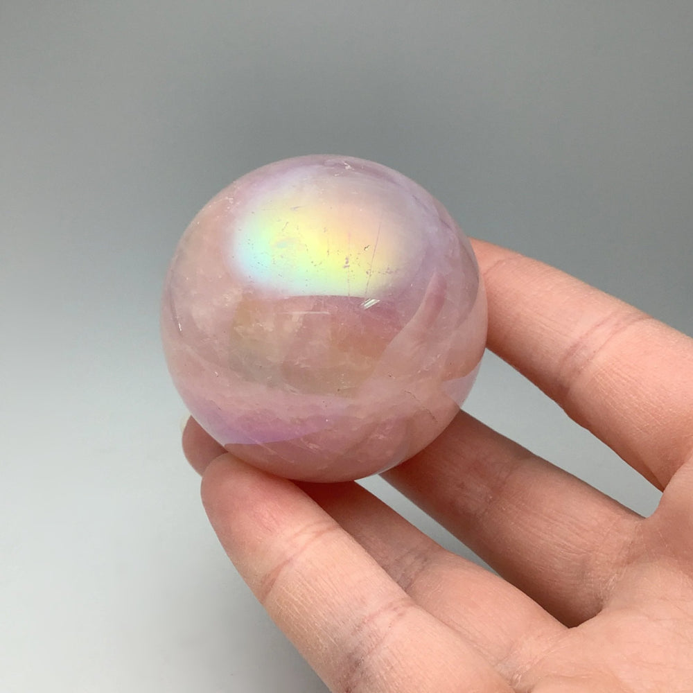 Aura Rose Quartz Sphere at $95 Each