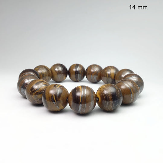 Brown Gold Tiger Iron Beaded Bracelet