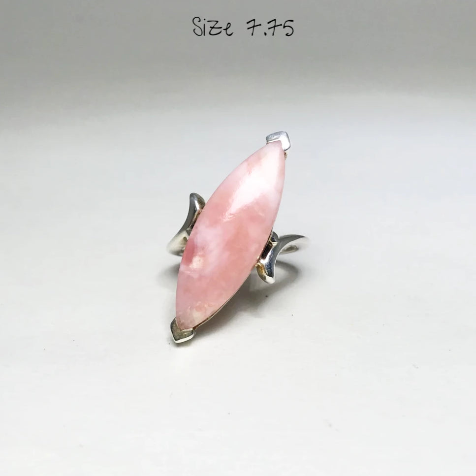 Pink Peruvian Opal Ring