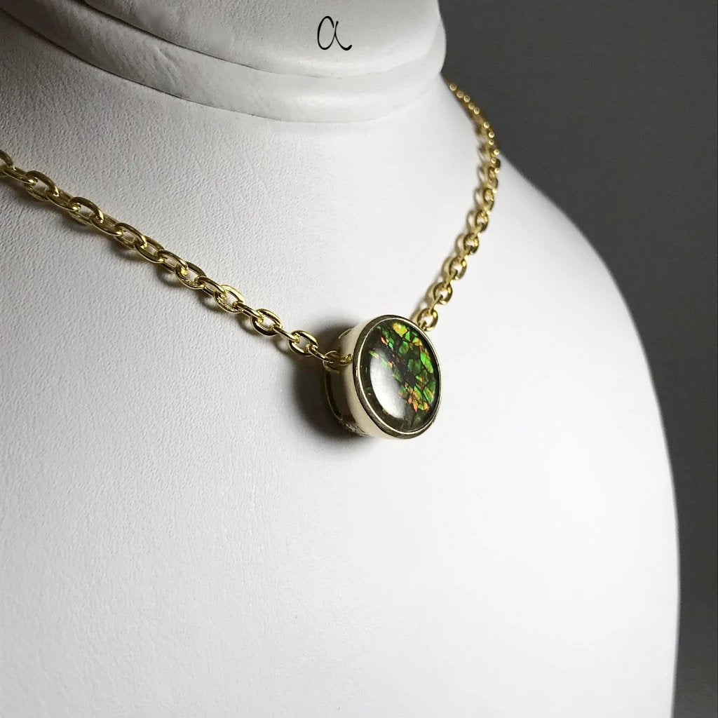 Alberta Ammolite 14K Gold Pendant