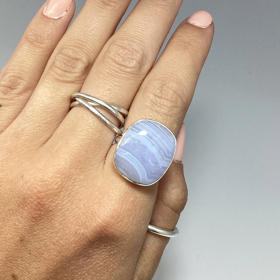 Blue Lace Agate Ring