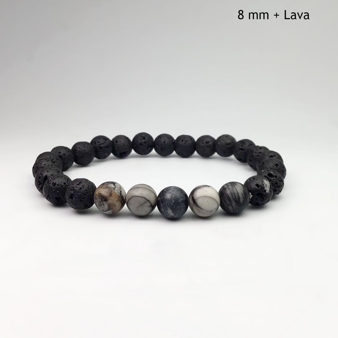 Web Jasper Beaded Bracelet