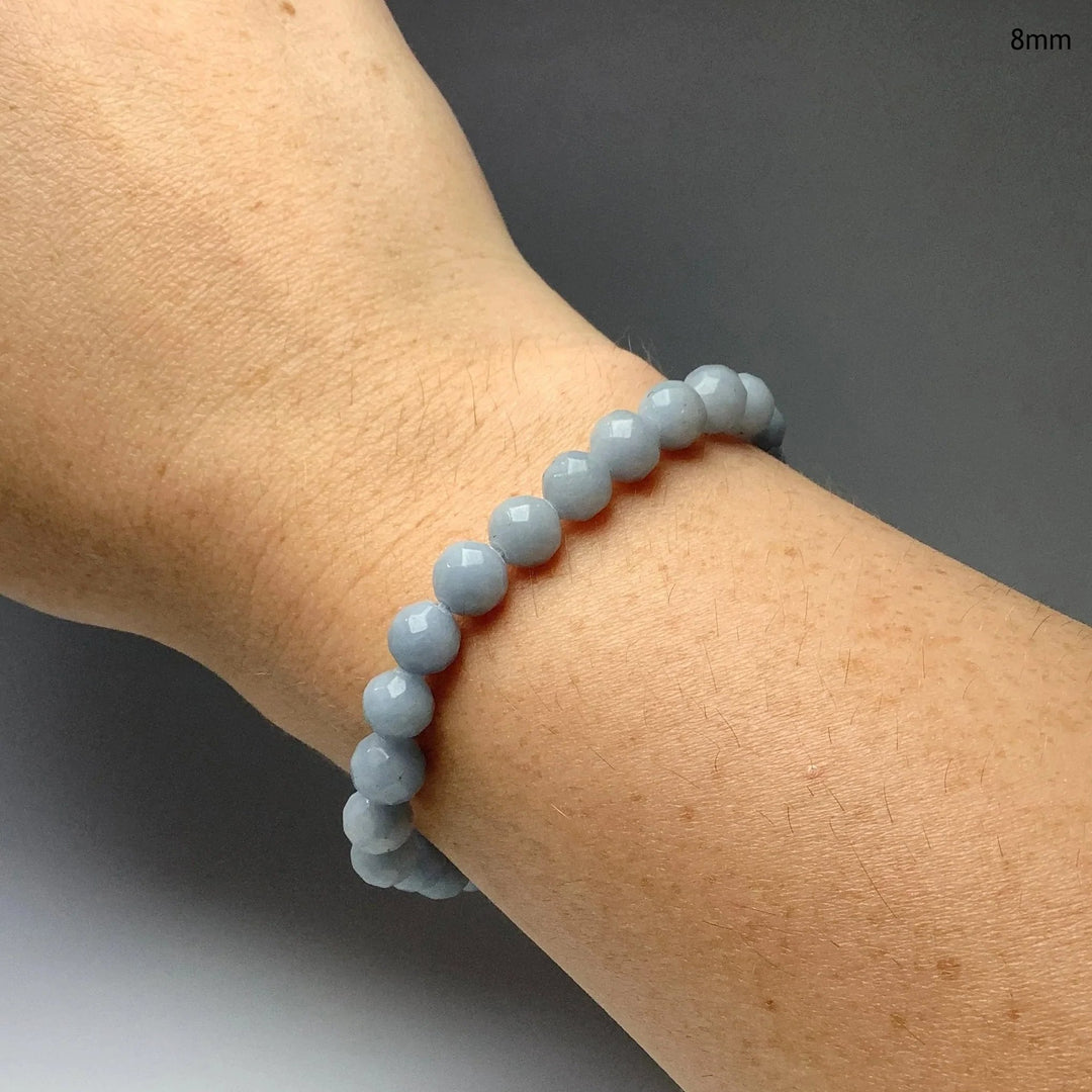 Angelite Faceted Beaded Bracelet