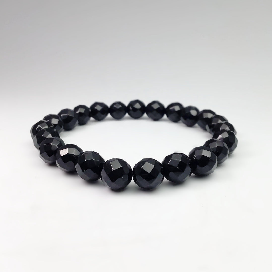 Black Onyx Faceted Beaded Bracelet