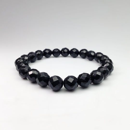 Black Onyx Faceted Beaded Bracelet