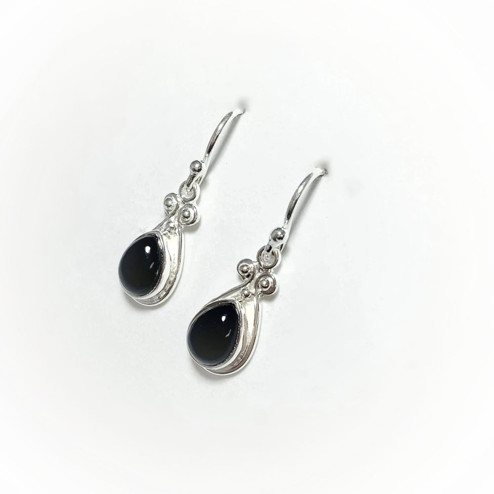 Black Onyx Dangle Earrings