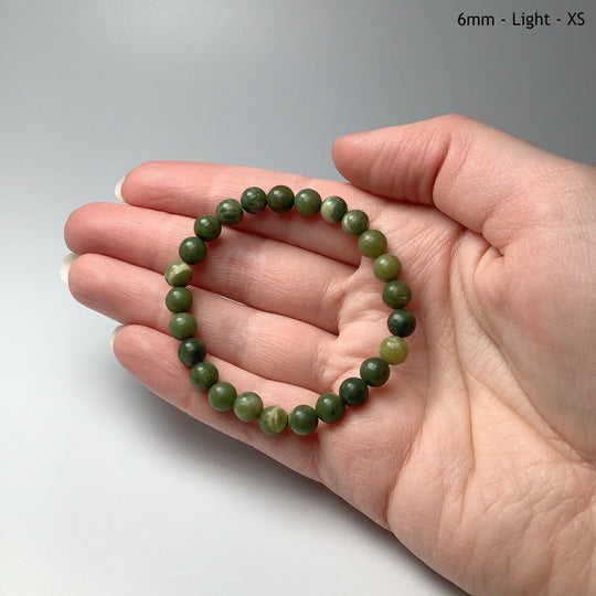 Mixed Green Canadian Jade Beaded Bracelet