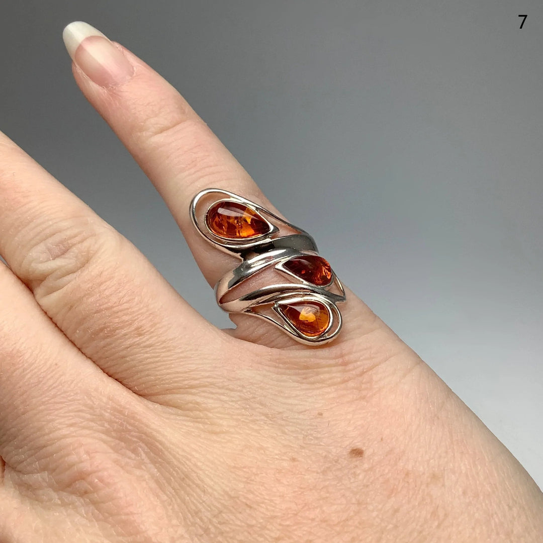 Cognac Amber Ring