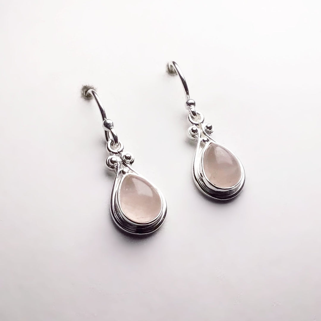 Rose Quartz Dangle Earrings