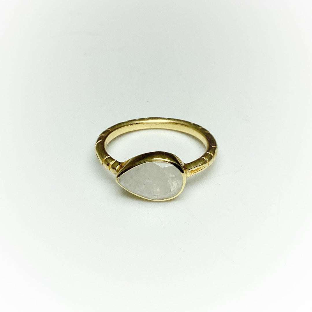 Rainbow Moonstone Ring