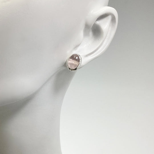 Rose Quartz Stud Earrings