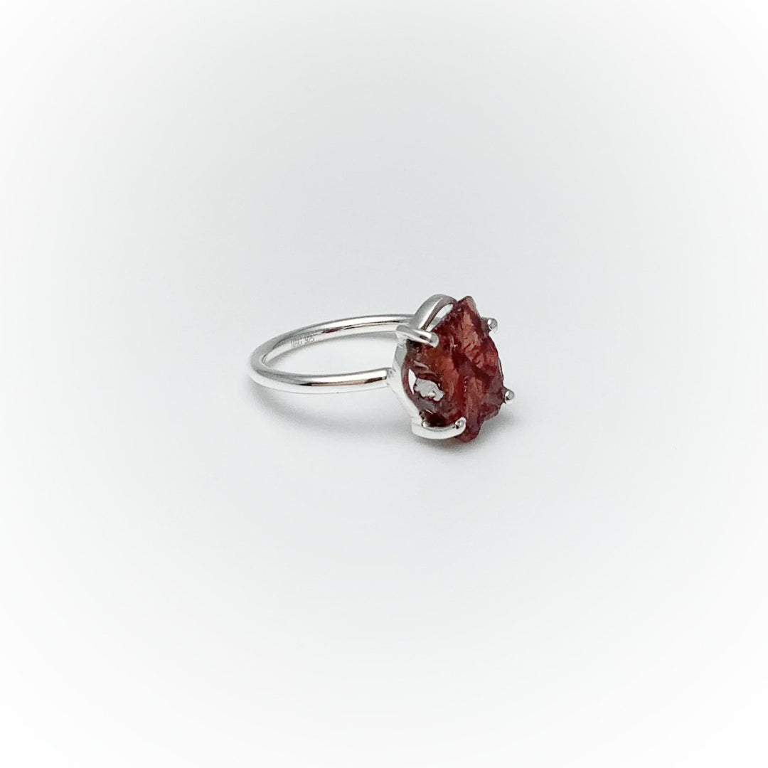 Raw Garnet Ring