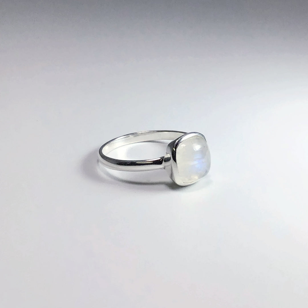 Rainbow Moonstone Ring