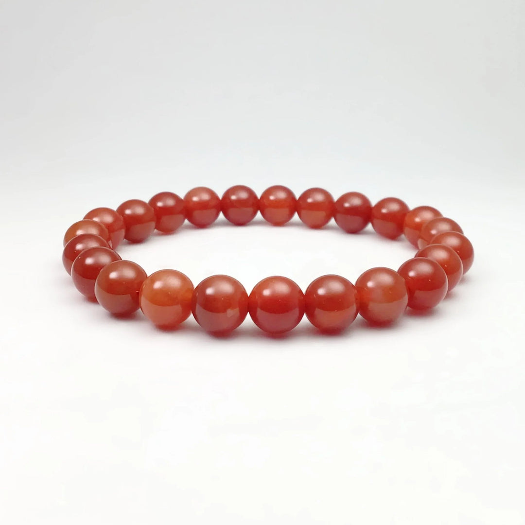 Carnelian Agate Beaded Bracelet