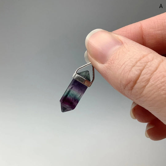 Fluorite Double Terminated Point Pendant