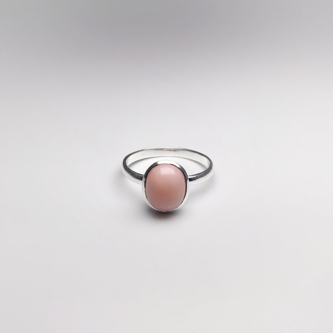 Pink Peruvian Opal Ring