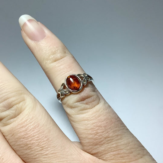 Cognac Amber Ring - Small Sizes