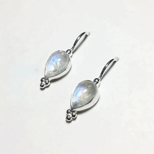 Rainbow Moonstone Dangle Earrings