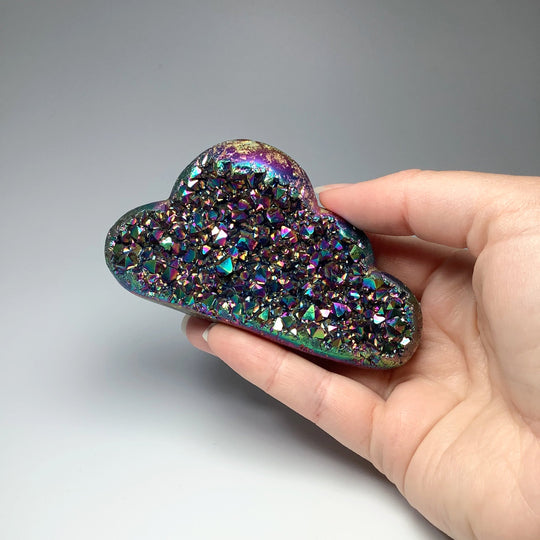 Rainbow Amethyst Druze Cluster Cloud Carving