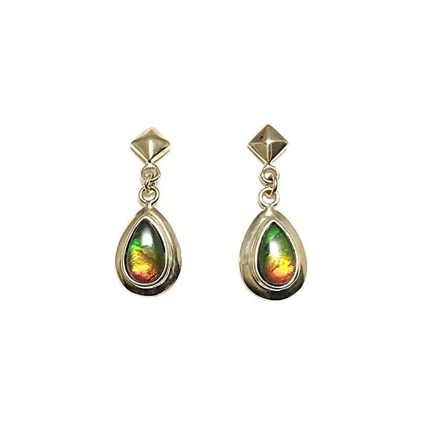 Alberta Ammolite 14K Gold Stud Earrings