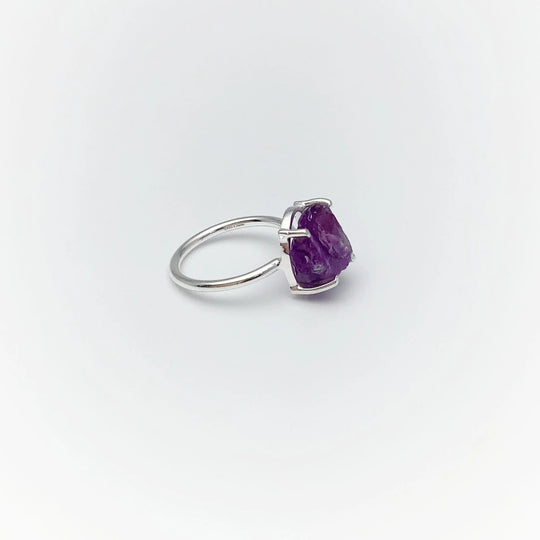 Raw Amethyst Ring