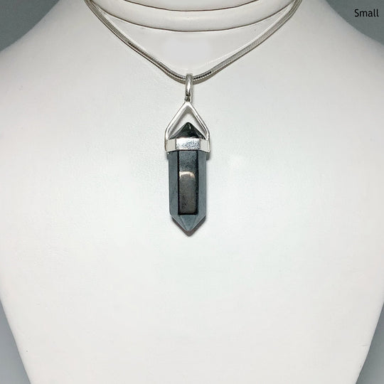 Hematite Double Terminated Point Pendant