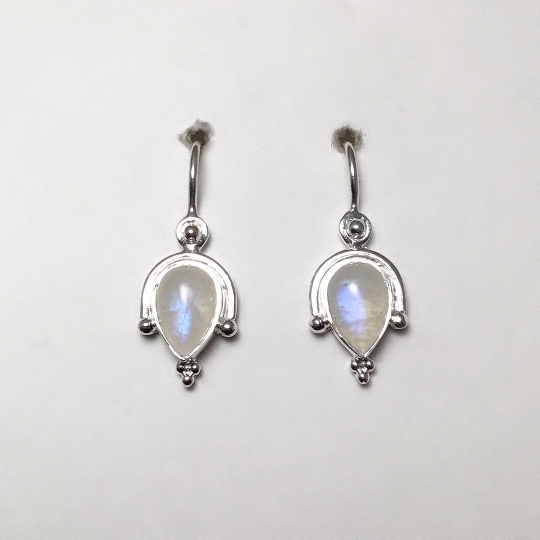 Rainbow Moonstone Dangle Earrings