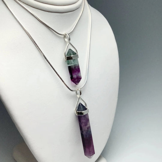 Fluorite Double Terminated Point Pendant