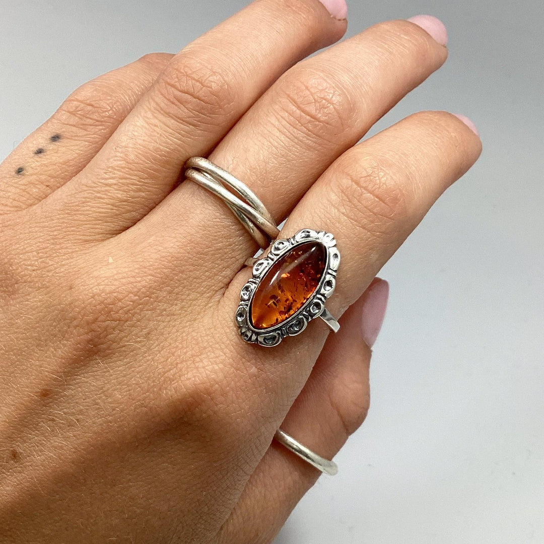 Cognac Amber Ring