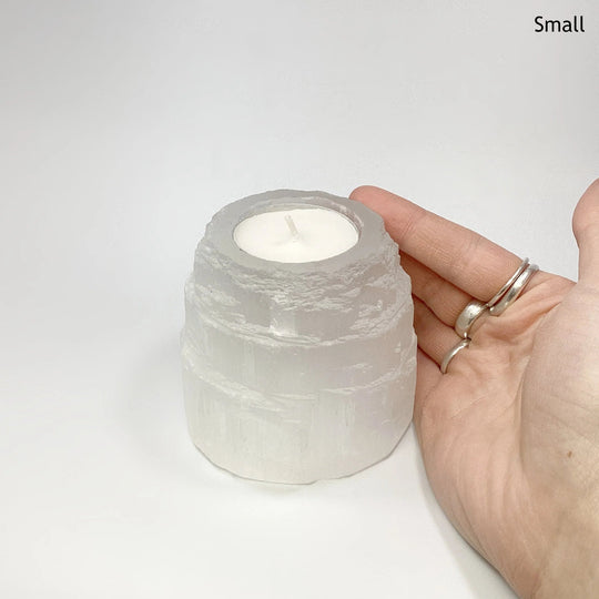 Selenite Candle Holder