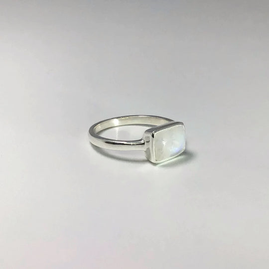 Rainbow Moonstone Ring