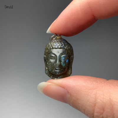 Labradorite Buddha Head Pendant