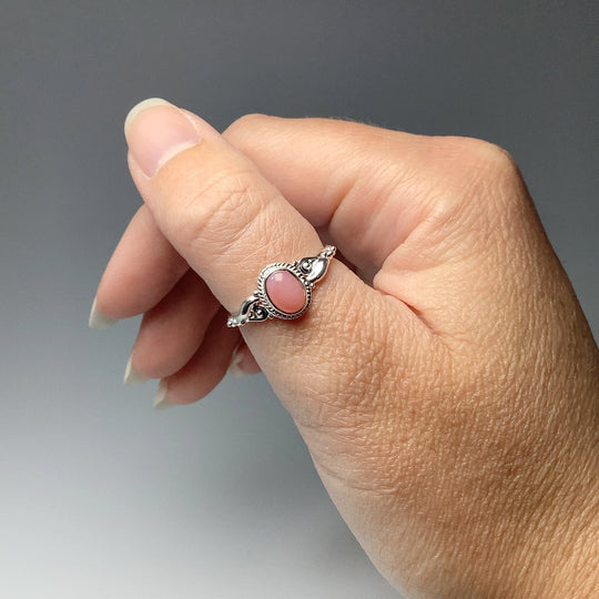 Pink Peruvian Opal Ring