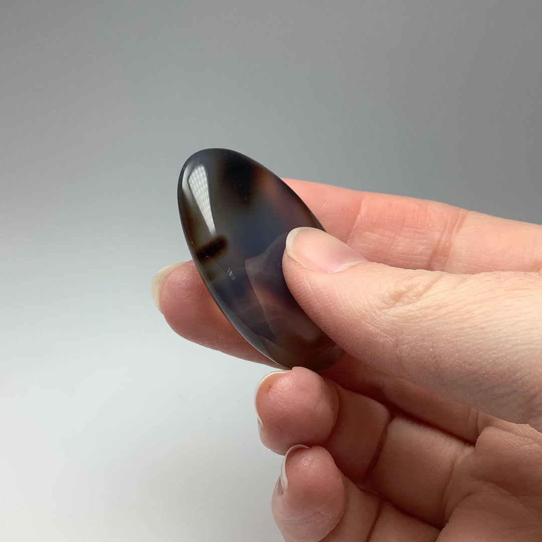 Small Worry Stone - Black Agate