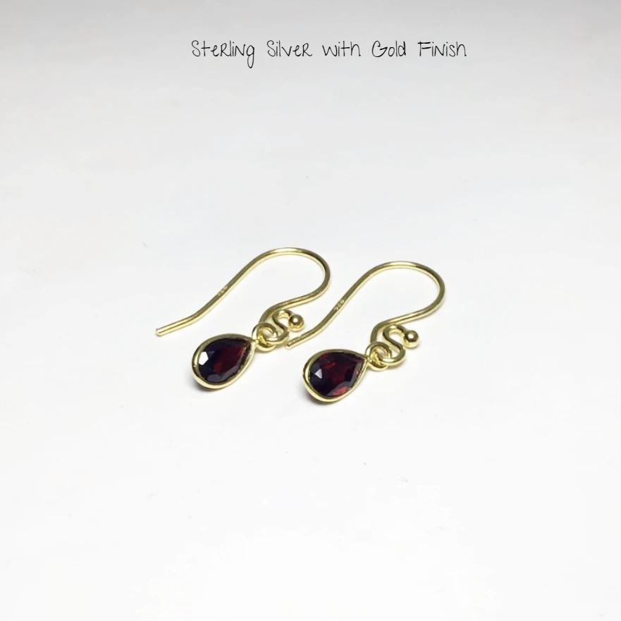 Garnet Dangle Earrings